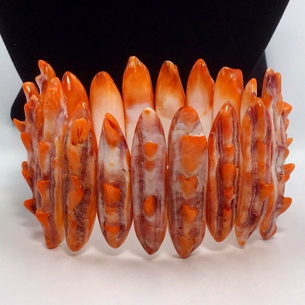 Spiny Oyster Stretchy Bracelet Size 7.5 New